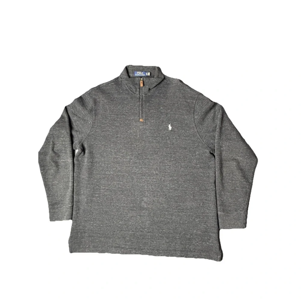 Polo Ralph Lauren Men's Quarter-Zip‎ Pullover Size XL Gray Sweater
